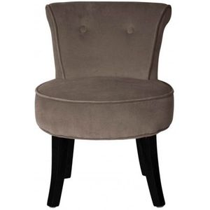 Fauteuil Crapaud Velours Taupe Achat Vente Fauteuil Marron