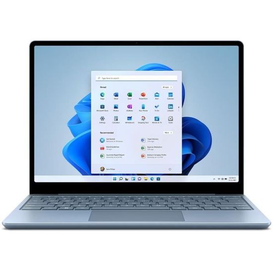 PC Portable - MICROSOFT - Surface Laptop Go 2 - 12,4" - Core i5 - RAM 8Go - Stockage 128Go - Windows 11 - AZERTY - Bleu Glacier