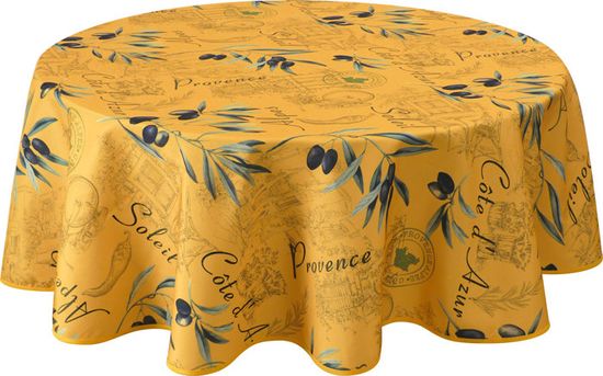 Nappe Anti-taches Provence jaune - Ronde 160 cm