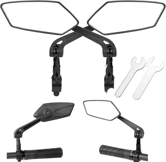 1 Paire Rétroviseurs Vélo Universels Réglables 360° - Sécurité Et Visibilité