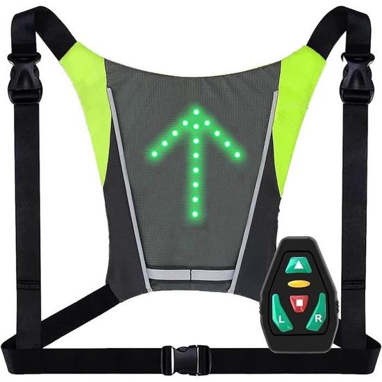 Gilet De Course Réfléchissant LED Rechargeable USB – Haute Visibilité, Taille Unique Homme/femme