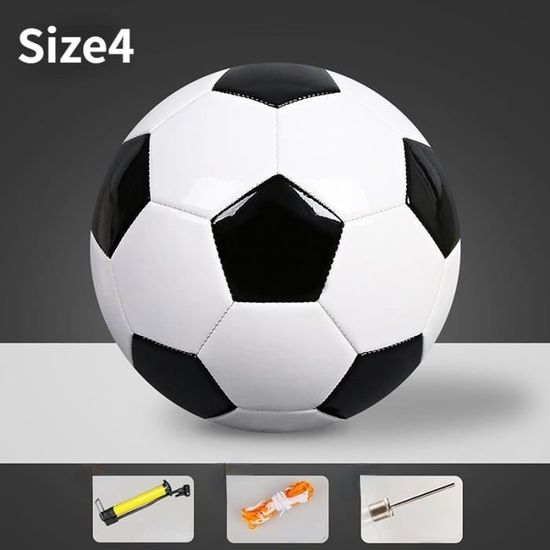 Ballon De Foot Courbé Taille 4, 22 Cm Avec Pompe - Souple EVA, Pour Enfants 5-7 Ans - Intérieur Et Extérieur