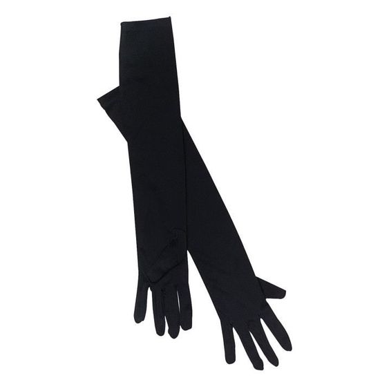 Gants Longs Métallisés Femme - Longueur Coude - Cosplay, Soirée, Halloween - Effet Brillant - Tissu Extensible