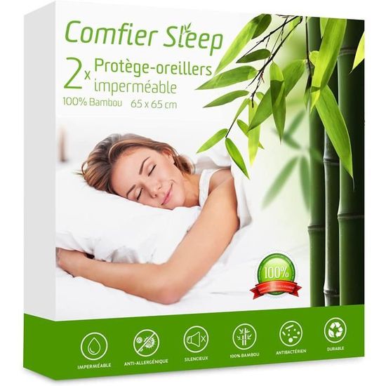 Drap Et Taie D Oreiller - Limics24 - Sleep Protege Oreiller 65X65 Lot 2  Impermeable Fermeture Éclair - Cdiscount Maison