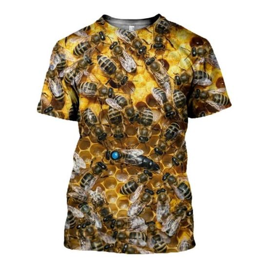 T-Shirt Homme Coton Gildan - Motif Drôle 'Boo Bees' & Fantômes Halloween - Neuf Sur Commande