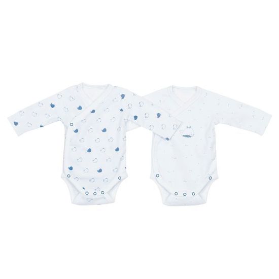 2 Bavoirs Imperméables ÜneeQbaby - Manches Courtes Oeko-TEX, Poche Attrape-Miettes