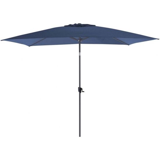 Parasol terrasse inclinable 3x2 m Gris et bleu