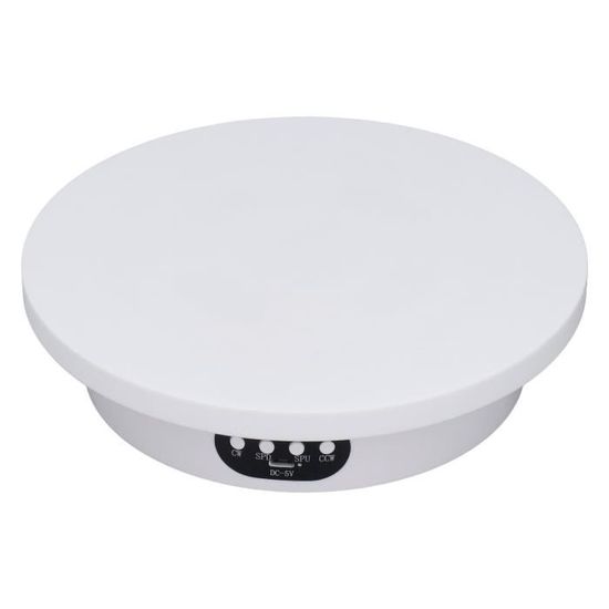 Plateau Tournant électrique 30 Cm - 100 Kg De Charge, Vitesse Réglable, Télécommande, Pour Photos Et Présentations