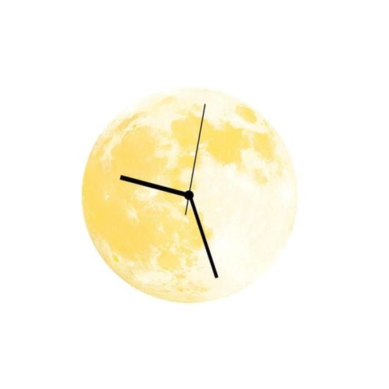 1 pc Noctilucence Acrylique Horloge Murale Étanche Tenture Terre Lune Motif Créative pour la Maison (30  HORLOGE - PENDULE