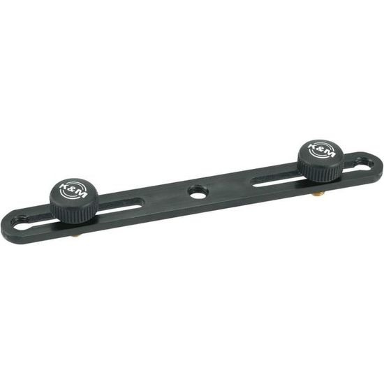 Barrette De Couplage Pour Micros K&M 236 - 4 Micros - Filetage 3/8" - Noir - 365 Mm