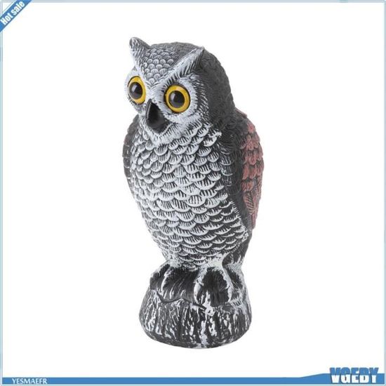 Épouvantail Hibou Avec Clochette - Répulsif Oiseaux Étanche Jardin