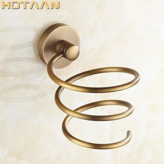 Sonew Support Mural De Sèche-cheveux Support Mural Antique En Laiton