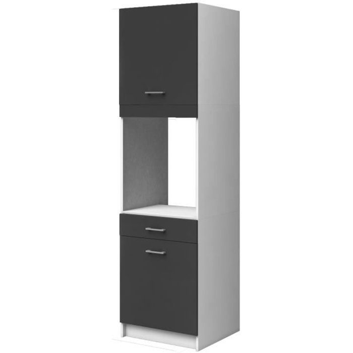 Extra Colonne De Cuisine L 60 Cm Gris Mat Achat Vente