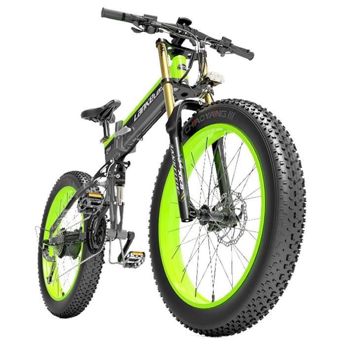 Vélo Électrique LANKELEISI T750 Plus Grande Fourche 14.5Ah Batterie 48V 1000W Moteur 26*4.0 ''Gros Pneu