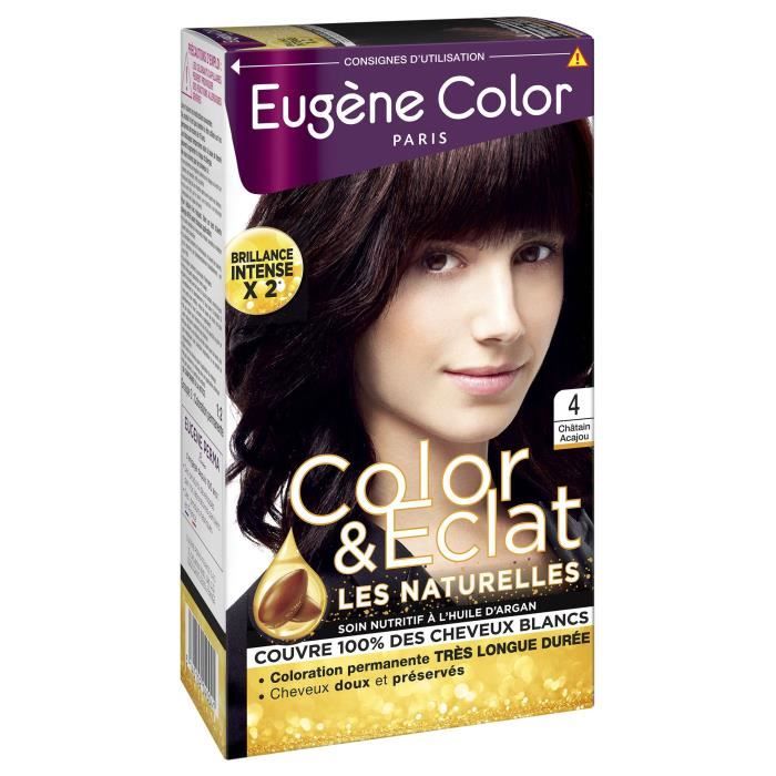 Eugène Color Les Naturelles Crème Colorante Permanente n°4 Châtain Acajou