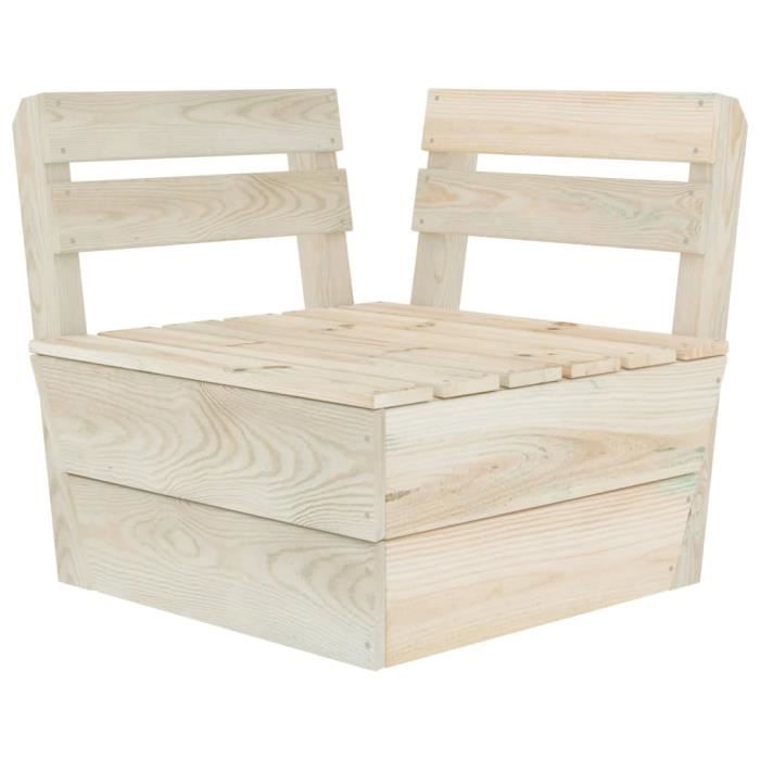 Canapé d'angle sectionnel Confort & Haute qualité - Banc de jardin Canapé d'extérieur Sièges palette Bois d'épicéa imprégné ®ZAOGJX®