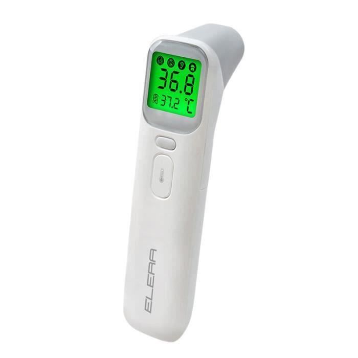 Elera ThermomÈTre NumÉRique pour BÉBÉ Front Oreille ThermomÈTre Corporel Sans Contact Lcd Infrarouge FiÈVre Corporelle pour Adultes