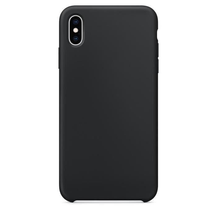 coque en silicone pour iphone XS max - Noir