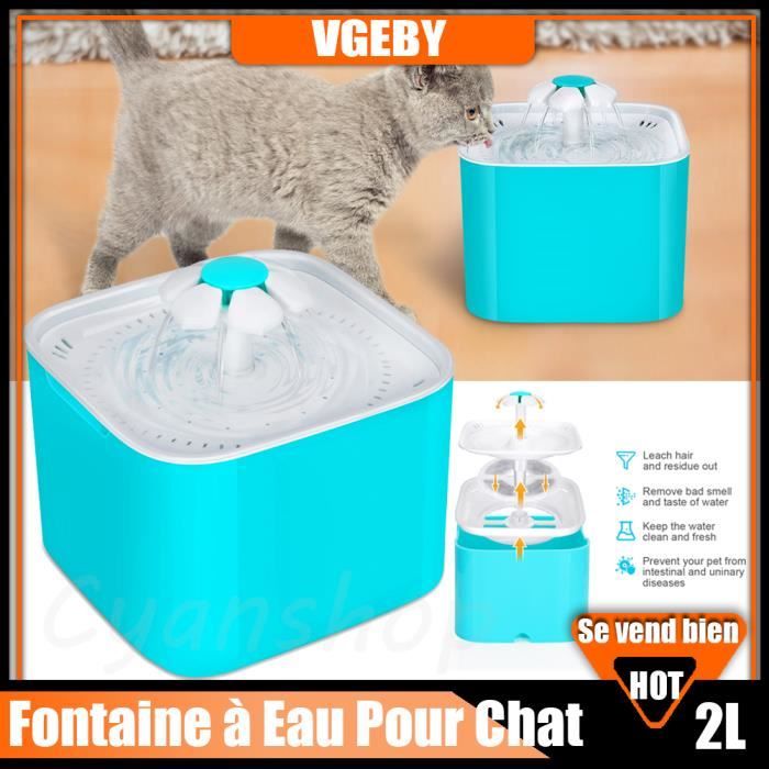 DISTRIBUTEUR - Fontaine à Eau Pour Chat Chien Fleur avec Filtre 2L Bol Distributeur D'Eau Hygiénique -CYA