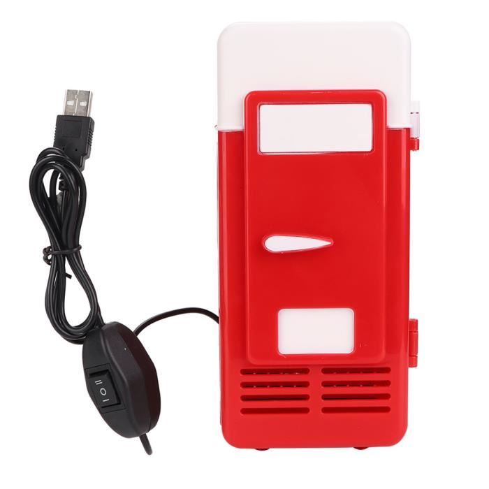 Tbest Mini réfrigérateur USB Mini bureau USB Mini chauffage et refroidissement Refroidisseur de boissons portable à double usage