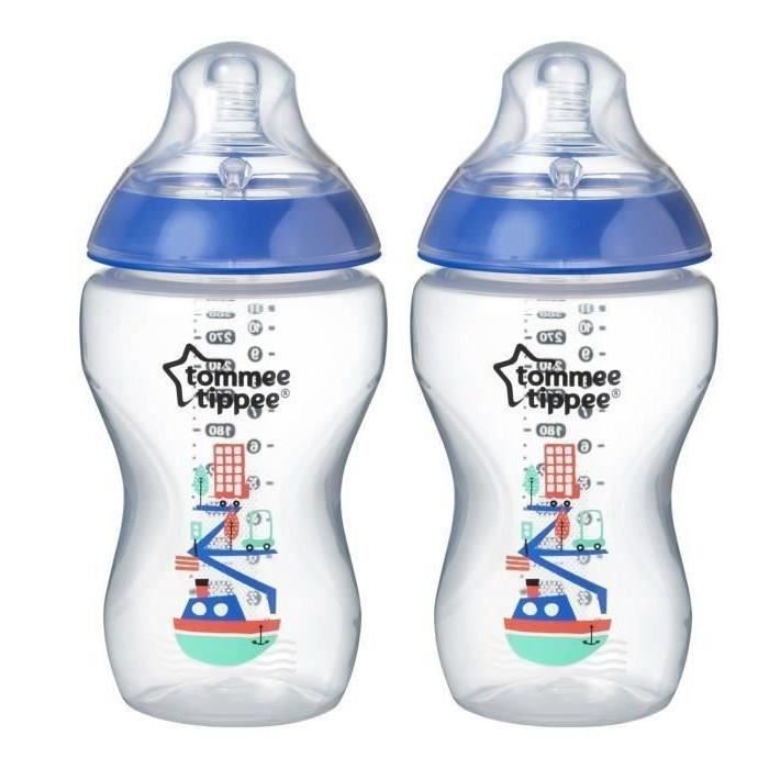 TOMMEE TIPPEE Biberon CTN 340 ml Garçon (Lot de 2)
