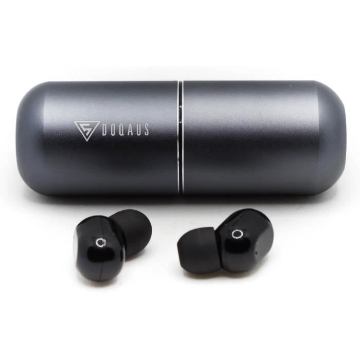 Écouteurs sans fil Bluetooth 5.0 IPX7 Doqaus MASTER 3t Gris