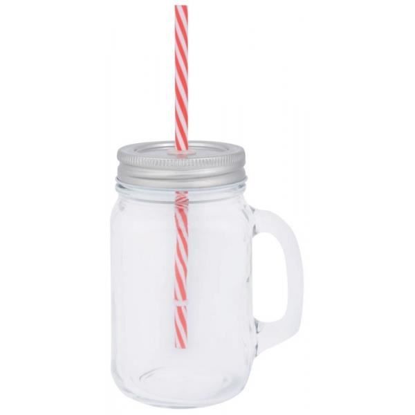 Tasse de jardin avec couvercle et paille Incolore