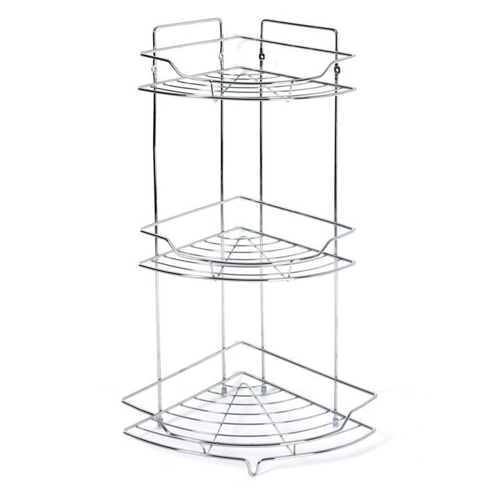 Etagère de douche ou baignoire en métal - 3 Niveaux - 25 x 56 cm