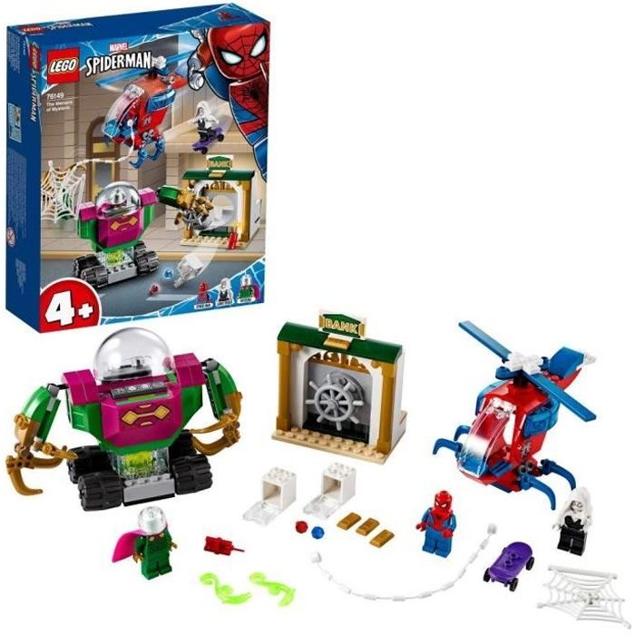 LEGO® Marvel Spider-Man 4 + TM - La menace de Mystério, Jouet Marvel Enfant 4 Ans Et Plus, 163 Pièces - 76149