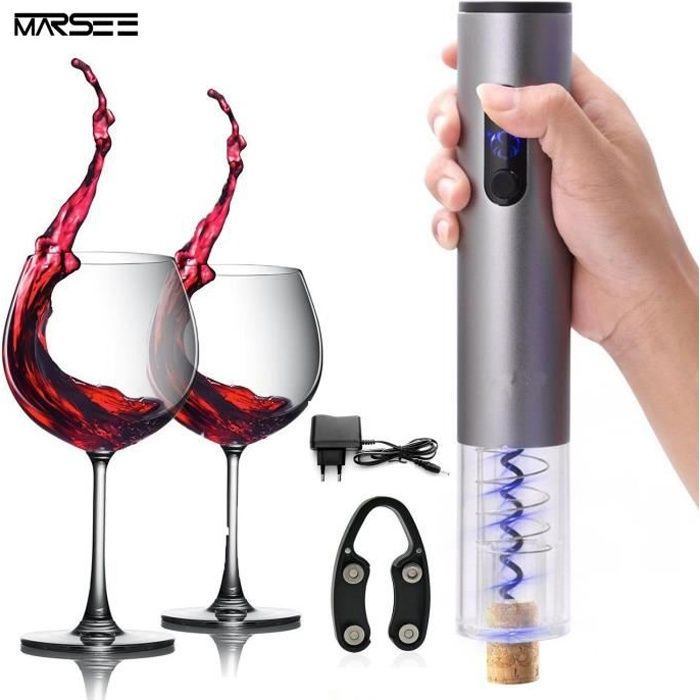 10 PCS Tire Bouchon électrique pour vin décapsuleur rechargeable ouvre bouteille avec Coupe feuille pour vin Champagne
