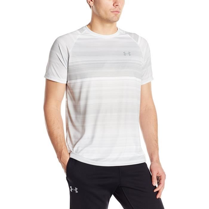 Under Armour T-shirt pour homme Motif Technique, Homme, T-shirt, Tech Printed Shortsleeve, blanc