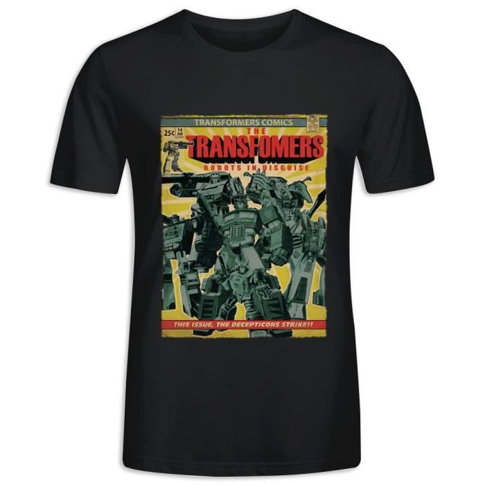 T-Shirt avec imprimé en Decepticon Robots In Disguise Transformers Manche Courte Tee Homme