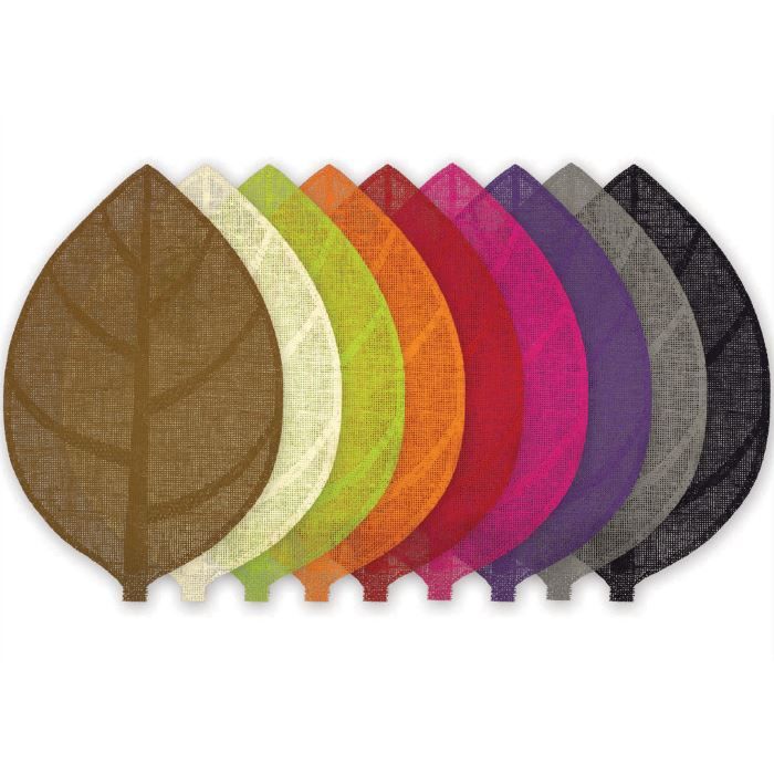 Set de table FEUILLE tressé gris