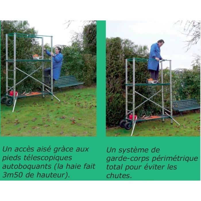 ESCALUX Echafaudage mobile 4m70 spécial jardin Eden 150