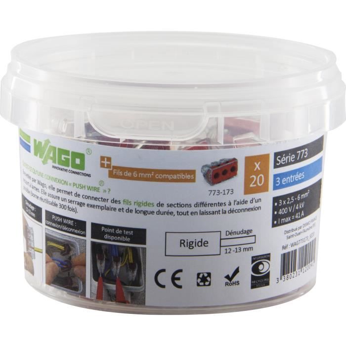 WAGO Seau 20 bornes - 3 x 2,5 6 mm