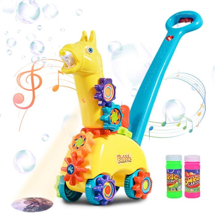 Weinsamkeit Baguette Magique à Bulles Enfant – Lumière LED, Musique, Rose Princesse, Avec Solution, Cadeau Fille 3-8 Ans