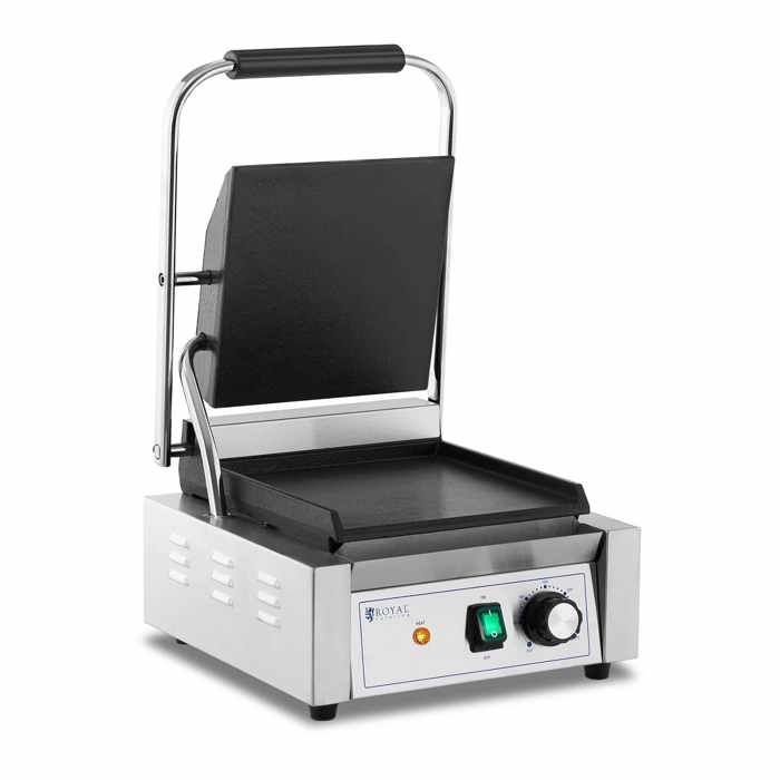 Machine a panini simple toaster plancha electrique professionnelle lisse 1 800 watts acier inoxydable