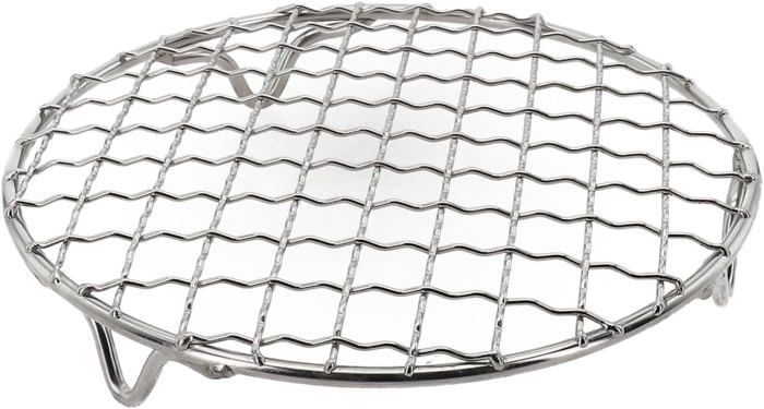 Grille Ronde Acier Inoxydable 20 Cm - Pour Barbecue, Four, Cuisson Vapeur - Refroidissement Pâtisserie - Nettoyage Facile