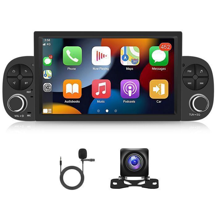 Autoradio Android Pour Fiat Panda 2013-2020 – Écran Tactile, Android 13, CarPlay/Android Auto Sans Fil, DAB+, GPS, Wi-Fi, Caméra De Recul – Plug & Play - 5