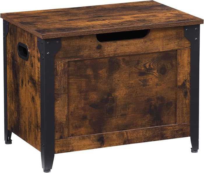 Coffre de Rangement Banc Style Industriel Armoire à Jouets Banc à Chaussures pour Couloir Chambre 60x40x46cm