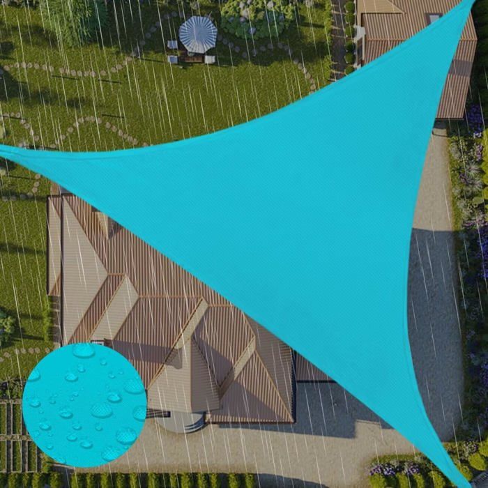 Dreieckiges Sonnensegel – 2,4x2,4x2,4 M, 95% UV-Schutz, Wasserdicht & Atmungsaktiv