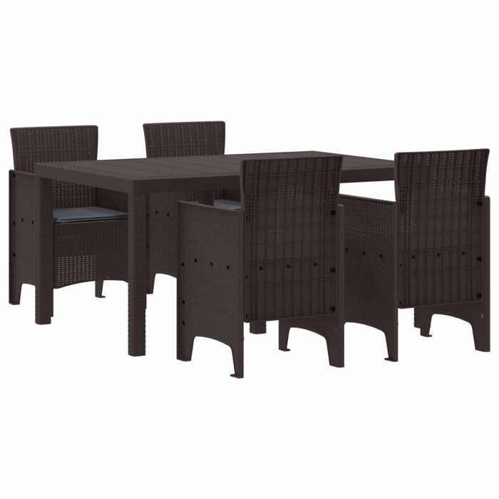 vidaXL Ensemble repas jardin 5 pièces