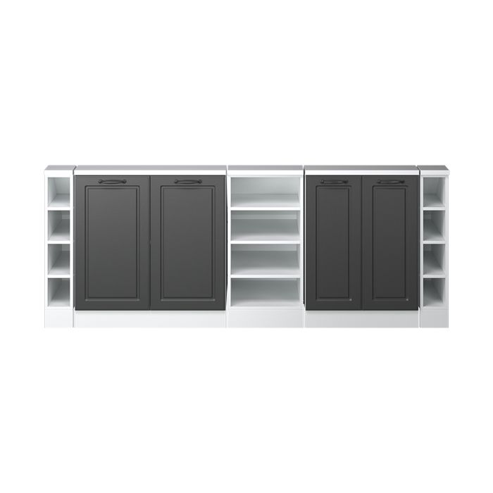 Ensembles de meuble de rangement sous pente Rion Lot de 5 Anthracite campagne Vicco 56053