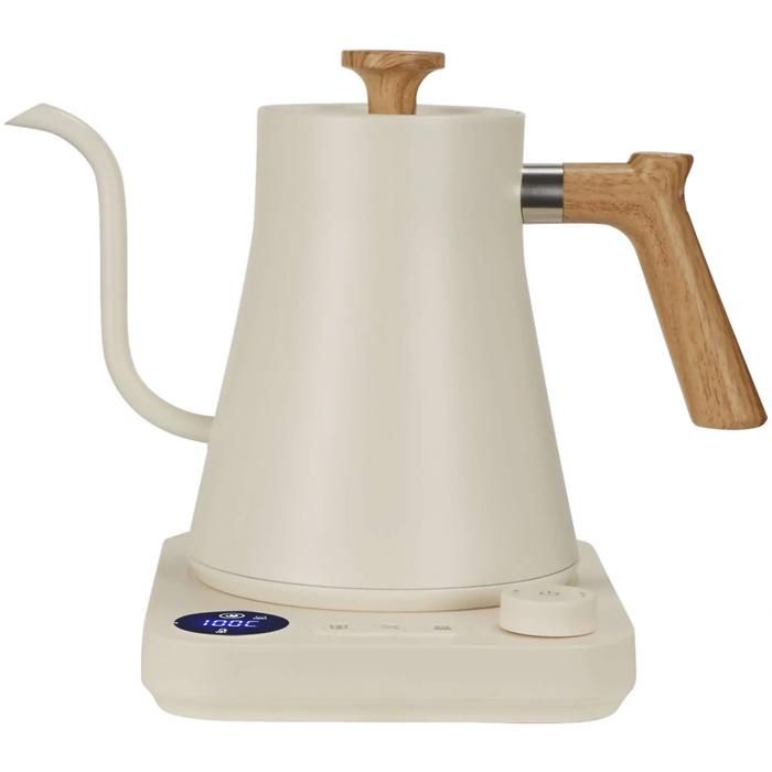 Bouilloire électrique capacité 900 ml 1200 W contrôle précis de la température acier inoxydable 304 blanc
