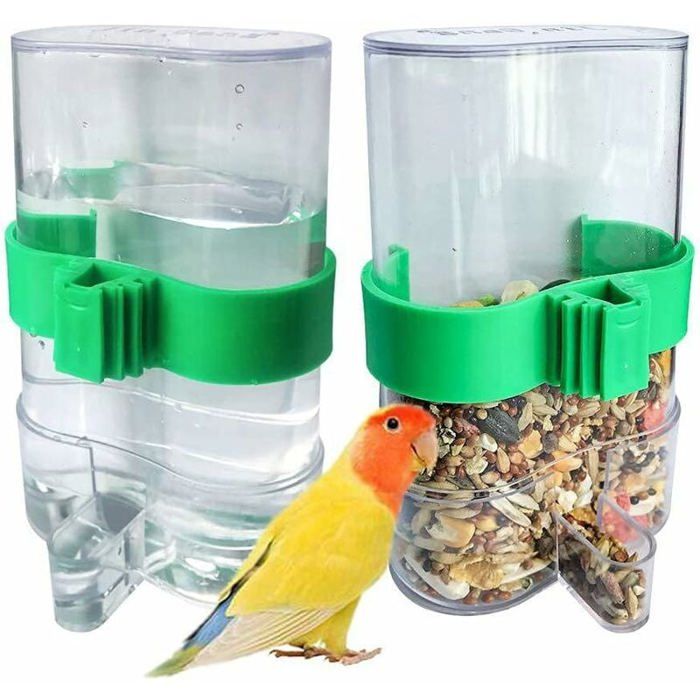 Abreuvoir automatique pour oiseaux - MICH - 2 pièces - 75x32x134 cm - Transparent - Installation facile