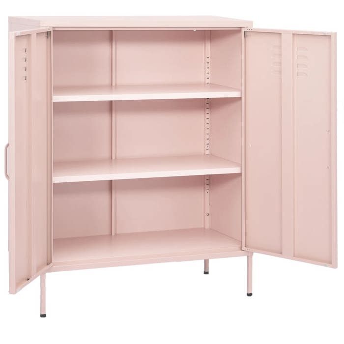 SALE 2026Armoire de Classement - WINWIN - Pour bureau/salon - Armoire de rangement Rose 80x35x101 5cm Acier 20.8 Kg 4674313