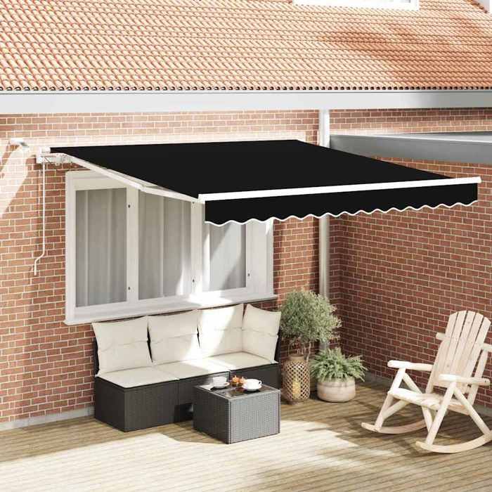 vidaXL Auvent Rétractable 350 x 250 cm Polyester et métal - vue 6