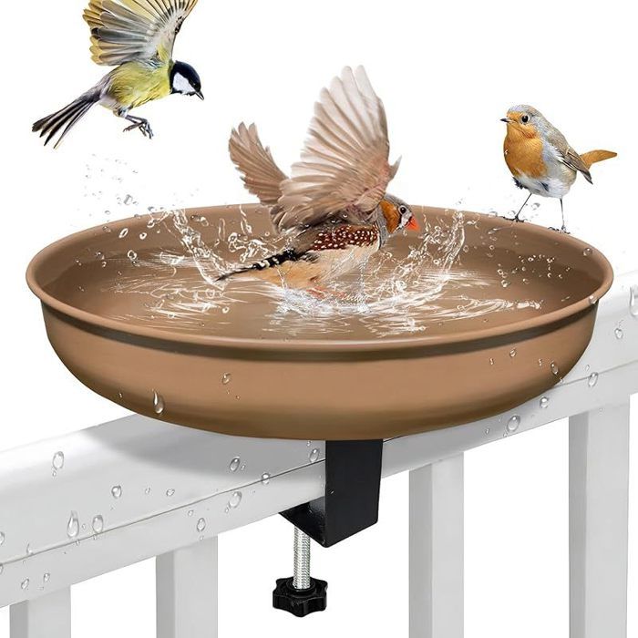 Abreuvoir Oiseaux Exterieur Mangeoire Oiseaux Exterieur Bains pour Oiseaux Sauvages Bain Oiseaux Exterieur Balcon Baignoire
