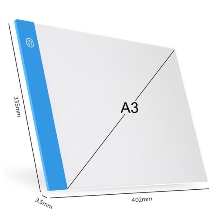 A3 Bleu-Trace de boîte à lumière LED portable, bloc lumineux ...