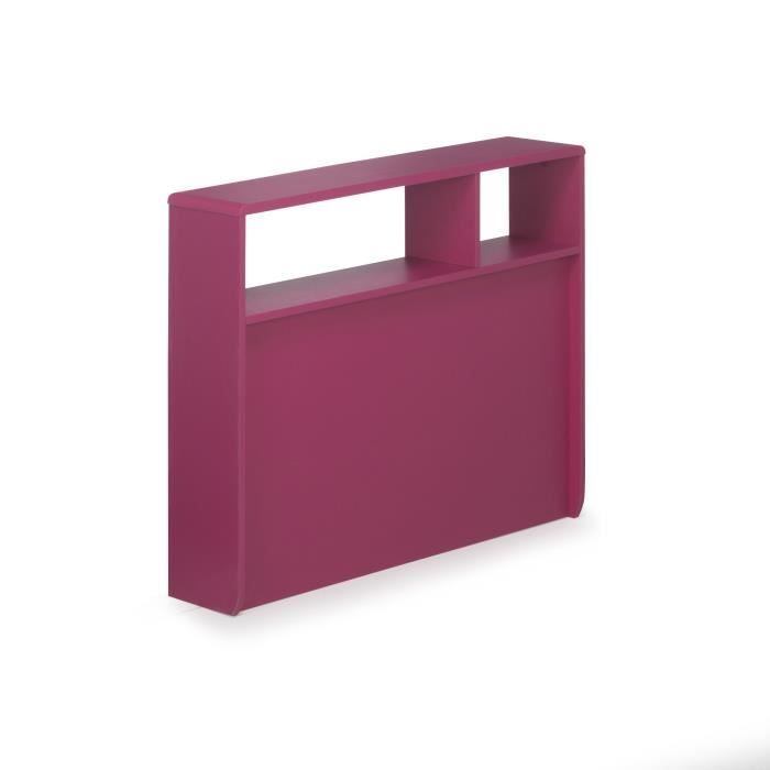 Cool Tete De Lit Framboise Avec Rangements Pour Lit En 90cm Rose